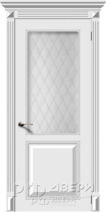 Межкомнатная дверь Блюз со стеклом (Белая Эмаль)