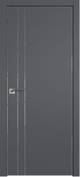 Межкомнатная дверь 42SMK (Серый матовый/Кромка хром)