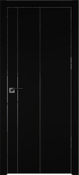 Межкомнатная дверь 43SMK (Черный матовый/Кромка хром)