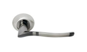 Ручка для межкомнатной двери DIY MH-04 SN/BN ФОНТАН (Белый никель/Черный никель)