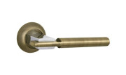 Ручка раздельная для межкомнатной двери CITY TL ABG/CP-6 (Зеленая бронза/Хром)