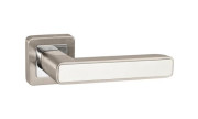 Ручка раздельная для межкомнатной двери MARS QR SN/WH-19 (Матовый никель/Белый)