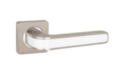 Ручка раздельная для межкомнатной двери FUTURA ZQ SN/WH-19 (Матовый никель/Белый)