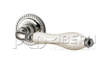 Ручка для межкомнатной двери Armadillo Silvia CL1 SILVER-925/LWP-109 (Серебро 925/Беж фарфор)