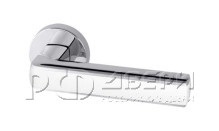Ручка для межкомнатной двери Armadillo CUBE URB3 CP/White-14 (Хром/Белый)