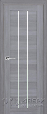 Межкомнатная дверь Техно 602 (Светло-серый/Белое Сатинато)