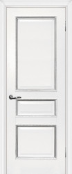 Межкомнатная дверь Мурано-2 (Белый/Патина Серебро)