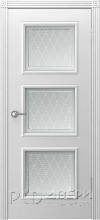 Межкомнатная дверь Тенор ПО (Белая эмаль)