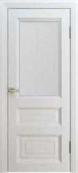 Межкомнатная дверь Вена Багет 2 ПО (Ясень белый/Сатинат)