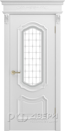 Межкомнатная дверь СюитаПО (Белая Эмаль Графит/Матовое)