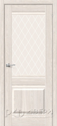 Межкомнатная дверь Прима-3 ПО (Ash White/White Сrystal)