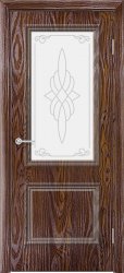 Межкомнатная дверь ПВХ Скинни-13 ПО (Dark Barnwood/White Сrystal)