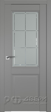 Межкомнатная дверь Profil Doors 90U ПО (Грей/Гравировка 1)