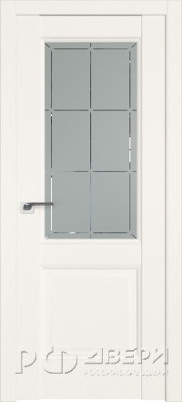Межкомнатная дверь Profil Doors 90U ПО (ДаркВайт/Гравировка 1)