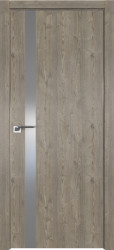 Межкомнатная дверь Profildoors 6ZN ПО (Каштан темный/Серебро матлак)