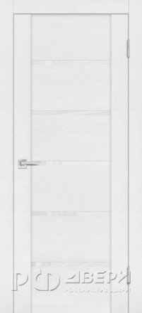 Межкомнатная дверь PST-7 (Белый ясень/Белоснежный лакобель)