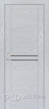 Межкомнатная дверь PSM-4 (Дуб скай серый/Серый лакобель)