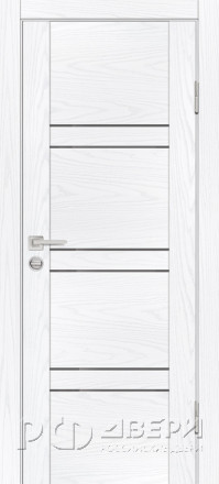 Межкомнатная дверь PSM-6 (Дуб скай белый/Серый лакобель)