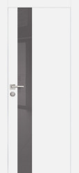 Межкомнатная дверь PX-10 AL кромка с 4-х ст. (Белый/Серый лакобель)