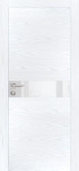 Межкомнатная дверь PX-13 AL кромка с 2-х ст. (Дуб скай белый/Белоснежный лакобель)