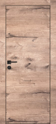 Межкомнатная дверь PX-1 черная кромка с 4-х ст. (Дуб пацифик)
