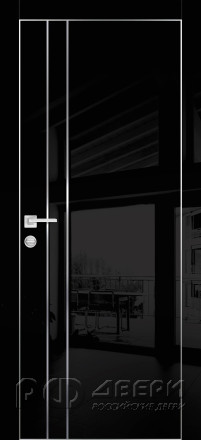 Межкомнатная дверь HGX-14 (Черный глянец)