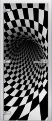 Стеклянная межкомнатная дверь Abstraction-08 (Фотопечать)