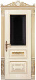 Дверь из массива бука Afrodita ПО-3 Black с УФ-печатью (Бук белый/Патина золото) Мини фото #0