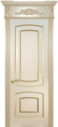 Межкомнатная дверь из массива бука Blic ПГ (Бук белый/Патина золото)