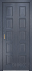 Складная дверь книжка Вена 2 ПГ (Дуб графит)