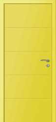 Межкомнатная дверь Ф4Г multicolor (RAL 1018 Желтый)