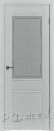 Межкомнатная дверь Emalex EC2 ПО (Steel/Crystal cloud)