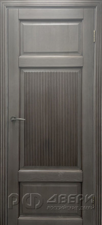 Дверь из массива сосны М55А ПГ (Серый Реннер)