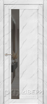 Межкомнатная дверь UniLine Loft 30004/1 ПО (Монте Белый/Серое зеркало)