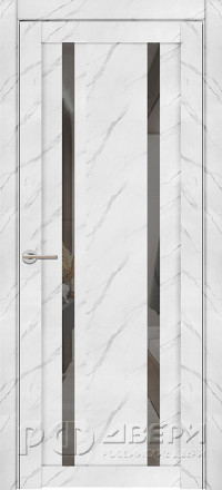 Межкомнатная дверь UniLine Loft 30006/1 ПО (Монте Белый/Серое зеркало)