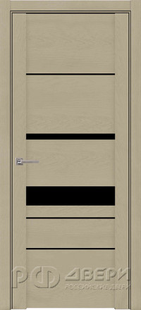 Межкомнатная дверь UniLine Soft touch 30023 ПО (Софт Кремовый/Черный лакобель)