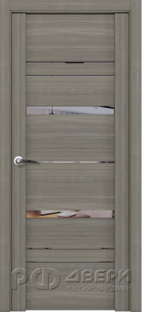 Межкомнатная дверь UniLine Soft touch 30023 ПО (Софт Тортора/Серое зеркало)