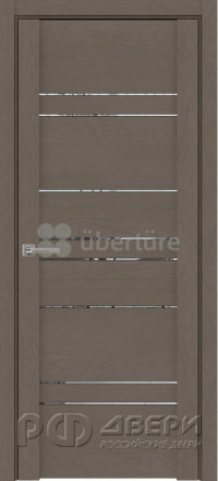 Межкомнатная дверь UniLine Soft touch 30032 ПО (Софт Тортора/Серое зеркало)