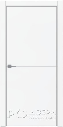 Межкомнатная дверь Tamburat Модель 4102 ПГ (Белый супермат/Металлическая кромка)
