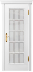 Межкомнатная дверь Криста-2 ПО (Эмаль белая/Светлое "Рамка")