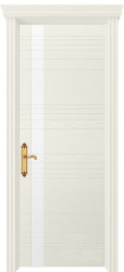Межкомнатная дверь Лайн-1 ПО (Ясень жасмин/Белое)