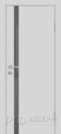 Межкомнатная дверь P-8 ПО молдинг кромка ABS с 2-х ст. (Агат/Серый лакобель)