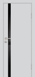 Межкомнатная дверь P-8 ПО молдинг кромка ABS с 2-х ст. (Агат/Черный лакобель)