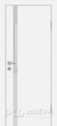 Межкомнатная дверь P-8 ПО молдинг кромка ABS с 2-х ст. (Белый/Лунный лакобель)