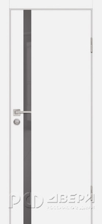 Межкомнатная дверь P-8 ПО молдинг кромка ABS с 2-х ст. (Белый/Серый лакобель)