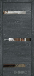 Межкомнатная дверь Силуэт ПГ (Дуб седой/Зеркало)