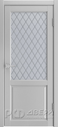 Межкомнатная дверь Silver ПО (Эмалит Светло-серый/Ромб)