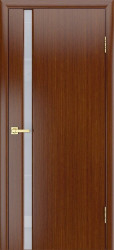 Межкомнатная дверь Модерн-1 ПО (Тёмный орех/Белый триплекс)