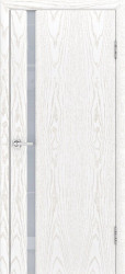 Межкомнатная дверь Модерн-1 ПО (Ясень альба/Белый триплекс)