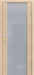 Межкомнатная дверь Модерн ПО (Дуб белёный/Белый триплекс)
